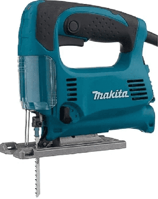 Лобзик Makita 4329K, 450 Вт, 3 100 ход/мин, Пропил дер. 65 мм, мет. 6 мм, Ход 18 мм.