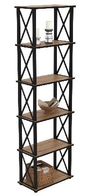 Стеллаж Лофт-6 500*300*1820 9005 муар Дуб Вотан