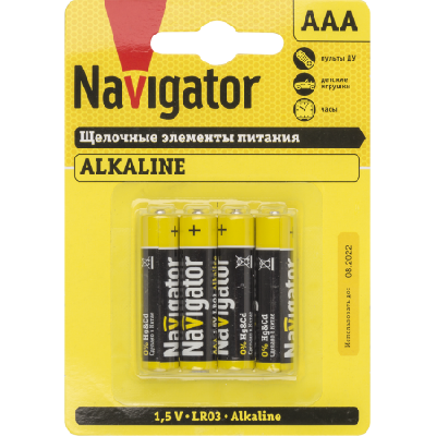 Батарейка LR03 (4шт) Navigator