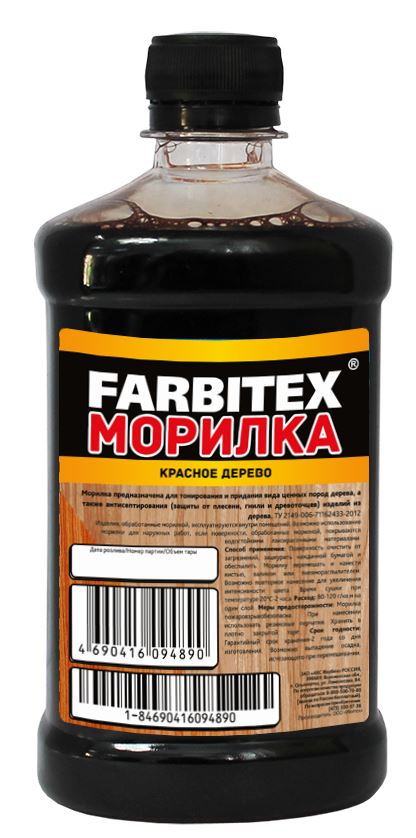 Морилка деревозащитная водная тик 0,5л FARBITEX