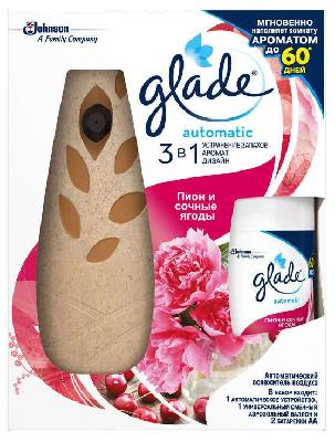 Баллон сменный Glade Automatic 269мл Пион и сочные ягоды