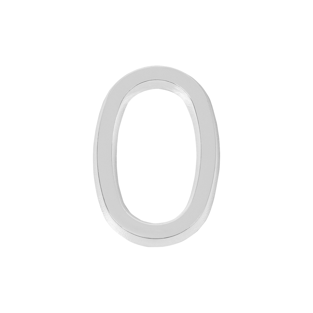 Номер дверной "0" хром ABS-пластик, основа клеевая FUARO
