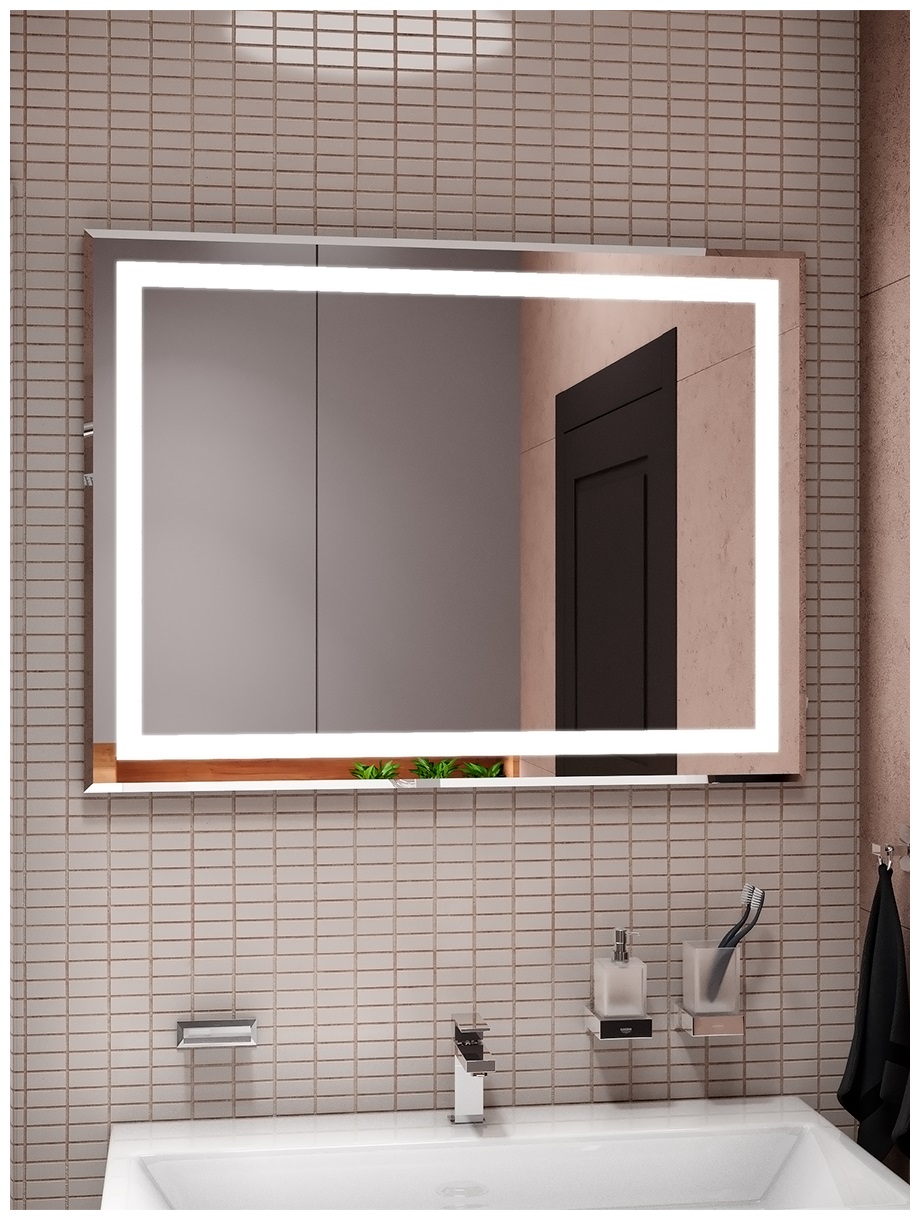 Зеркало с подсветкой Continent Fancy Led 100*70 с сенсором