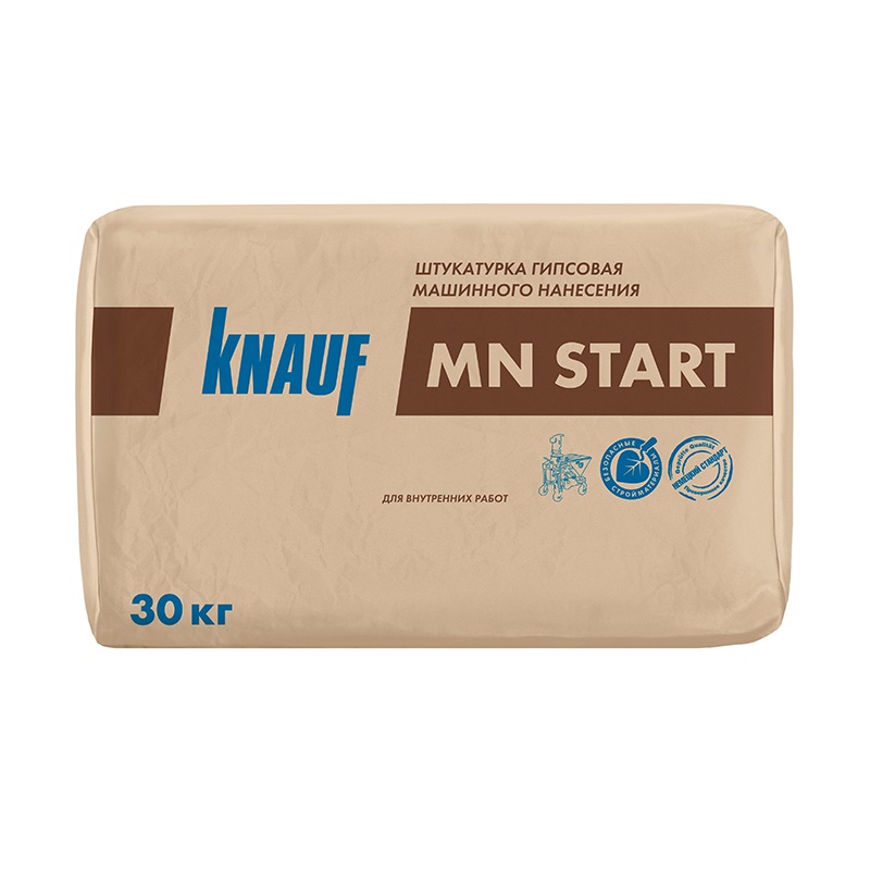 Штукатурка гипсовая МН СТАРТ, вн.раб., 10-30мм, 10кг/м2, 50С, 30кг, KNAUF (40)