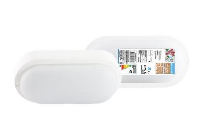 Светильник светодиодный LED 8Вт 6500К IP65 белый овал TDM