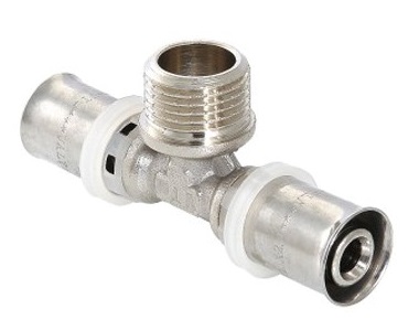 Пресс тройник с переходом на вн.резьбу TF26*1"*26