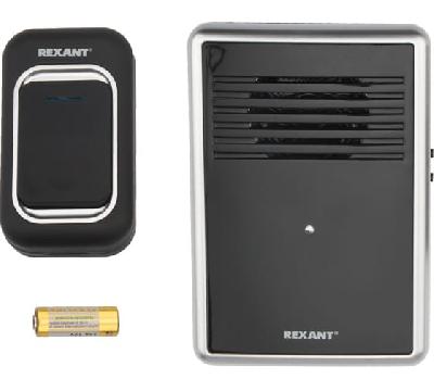 Звонок беспроводной 25 мелодий со световой индикацией 150м, 23A, 3хАА IP44 REXANT