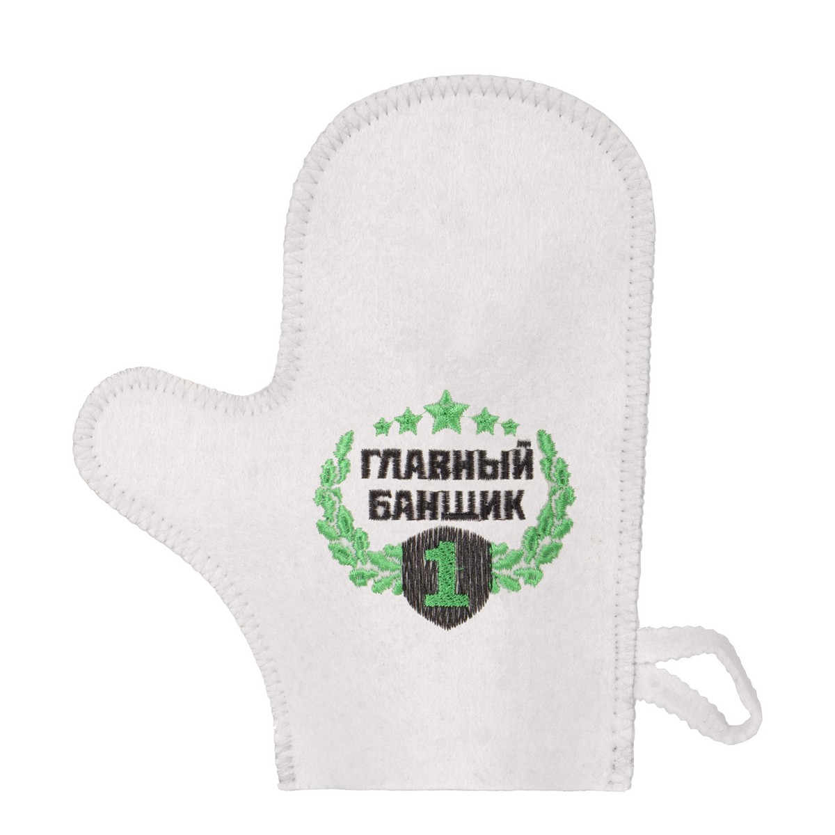 Рукавица Главный банщик шерсть 70% Эко Банная линия