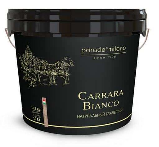 Декоративная штукатурка с эффектом  камня травертин Carrara Bianco 10л PARADE