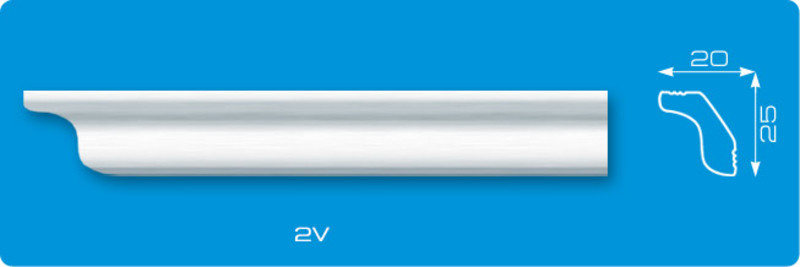 Плинтус потолочный Format V-2 2м полистирол