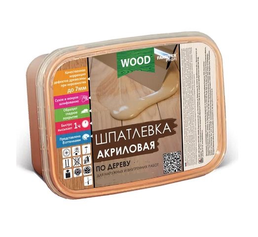 Шпатлевка акриловая по дереву береза 0,5л FARBITEX ПРОФИ WOOD