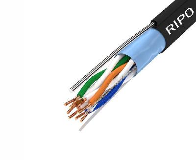 Витая пара FTP 4x2x0,45, с одножильным тросом, категория 5е RIPO