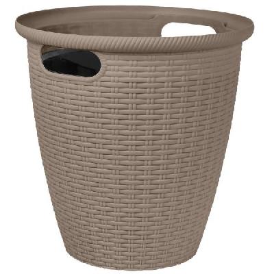 Горшок пластик с вкладкой Rattan D-26см H-27см V-6/10л французский платан