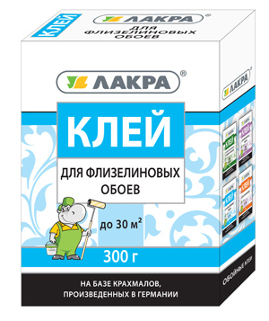 Клей для флизелиновых обоев  300г Лакра