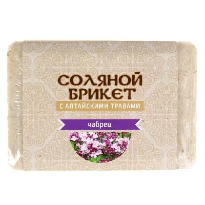 Брикет соляной для бани и сауны 1350г с травами Чабрец Соляная баня