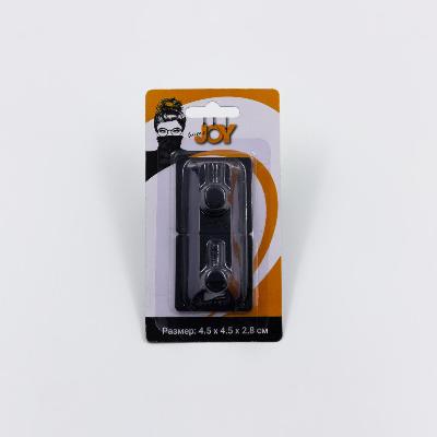Комплект крючков Joy Home 13039 на липучке черный