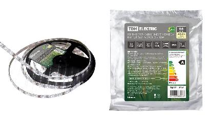 Лента светодиодная SMD2835 теплый 120 диодов на 1м. IP65 12В 9,6 вт/м 5 метров TDM