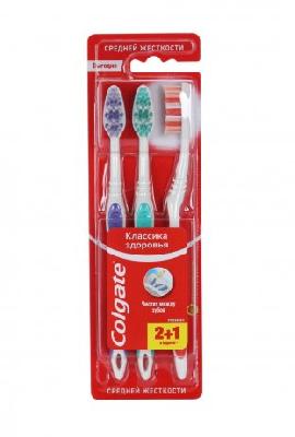 Зубная щетка Colgate Классика здоровья 2+1 Средняя