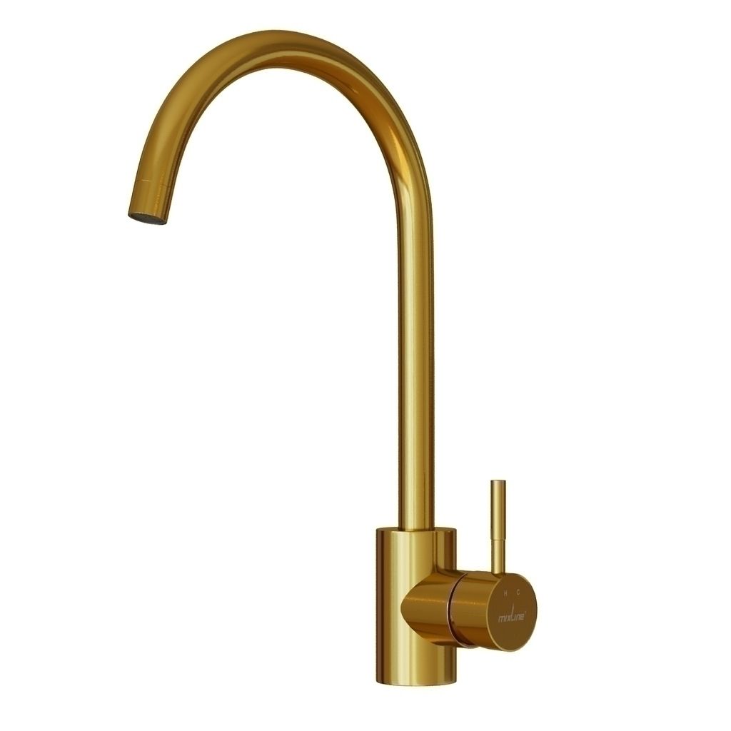 Смеситель для кухни однорычажный Mixline MLSS-0303G золото