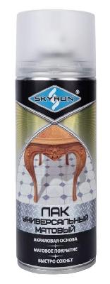 Аэрозольный лак 520 мл. Бесцветный матовый SKYRON