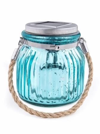 Светильник на солнечной батарее Uniel подвесной BLUE JAR пласт/стекло голубой USL-M-210/GN120