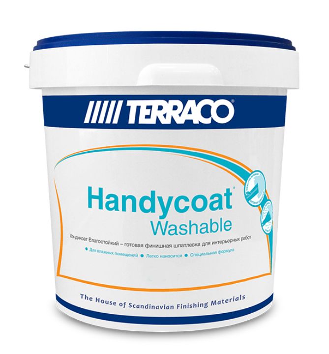 Шпатлевка полимерная Handycoat Washable 1-2мм, 15кг Terraco (44)