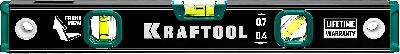 Уровень KRAFTOOL с зеркальным глазком, 400 мм
