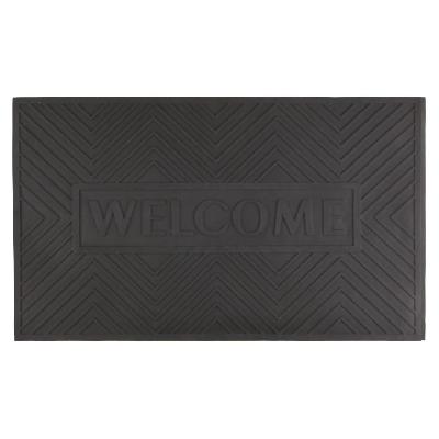 Коврик грязесборный 35*60см черный резина "WELCOME" SUNSTEP