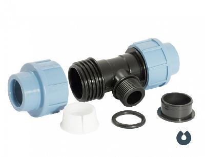 Тройник для ПНД, D 25х3/4 нр Unipump