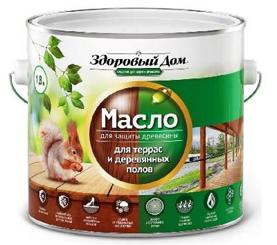 Масло для террас и деревянных полов Здоровый Дом венге 1,8л Лакра